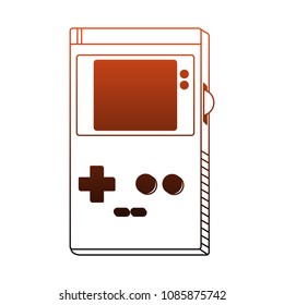 Portable videogame console technology orange lines