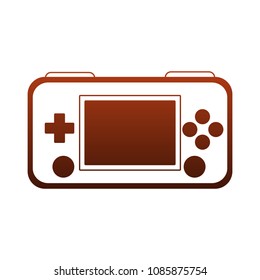 Portable videogame console technology orange lines