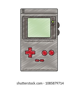 Portable videogame console technology scribble