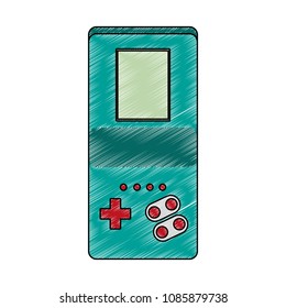 Portable videogame console technology scribble