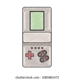 Portable videogame console technology scribble