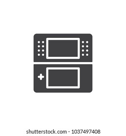 Portable videogame console vector icon. filled flat sign for mobile concept and web design. simple solid icon. Symbol, logo illustration. Pixel perfect vector graphics