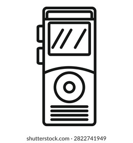 Portable voice recorder providing audio capture and sound recording function in outline style