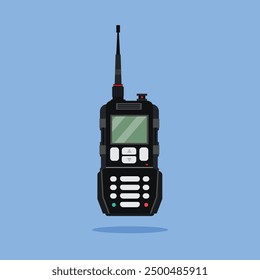 portable walkie talkie. illustration of electronic device for one way communication. suitable for poster and web icon use
