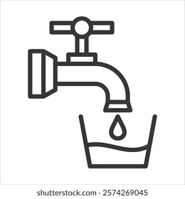 Portable Water Icon Vector Illustration Outline