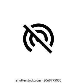 portable wifi off Icon. Flat style design isolated on white background. Vector illustration