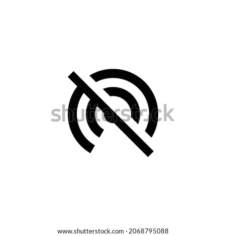 portable wifi off Icon. Flat style design isolated on white background. Vector illustration