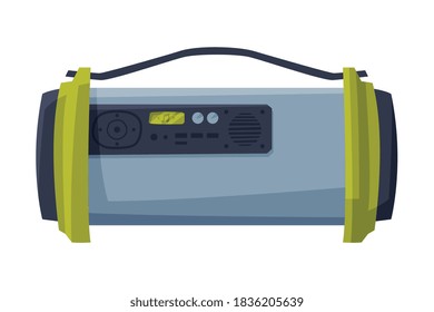 Portable Wireless Speaker Vector Illustration on White Background