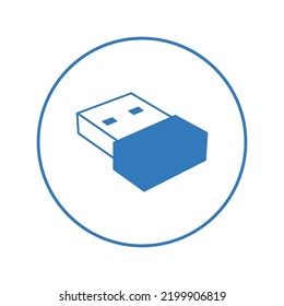 Portable Wireless Usb Port Icon | Circle Version Icon |