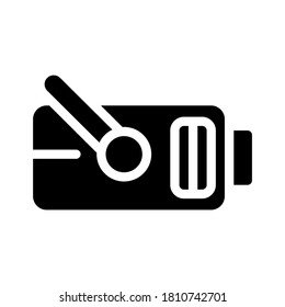 portable x-ray machine glyph icon vector. portable x-ray machine sign. isolated contour symbol black illustration
