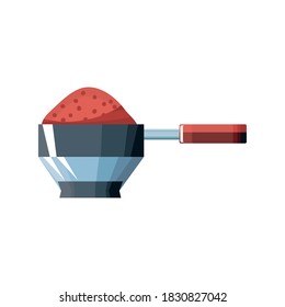 portafilter of coffee on white background vector illustration design