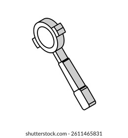 portafilter coffee tool isometric icon vector. portafilter coffee tool sign. isolated symbol illustration