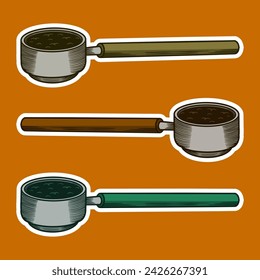 Portafilter Hand Drawn Vector Illustration