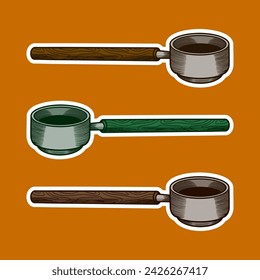 Portafilter Hand Drawn Vector Illustration