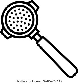 Portafilter Icon: Espresso Machine Component Vector