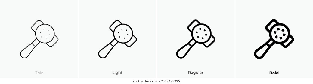 portafilter icon. Thin, Light Regular And Bold style design isolated on white background