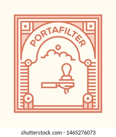 PORTAFILTER AND ILLUSTRATION ICON CONCEPT