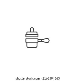 Portafilter tamper line icon. linear style sign for mobile concept and web design. Outline vector icon. Symbol, logo illustration. Vector graphic