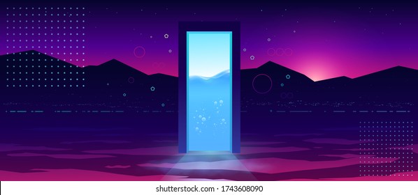 Portal to another reality. Futuristic abstract background