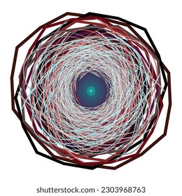 Portal, chaos, order, circle, abstraction, doodle, transfer. Desiqkn.
