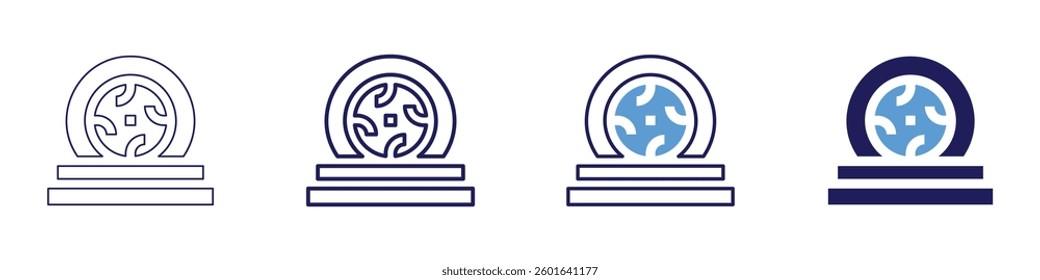 Portal icon in 4 different styles. Thin Line, Line, Bold Line, Duotone. Duotone style. Editable stroke.