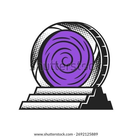 Portal icon. Futuristic portal gate icon. Vector illustration