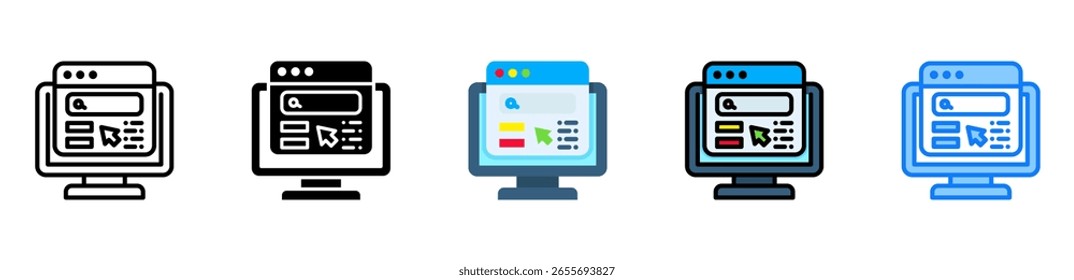 Ícone de portal Ilustração de vetor de vários estilos