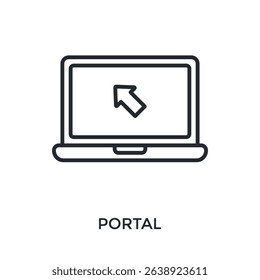 Portal Icon Outline Style. Vector Illustration For Graphic Design