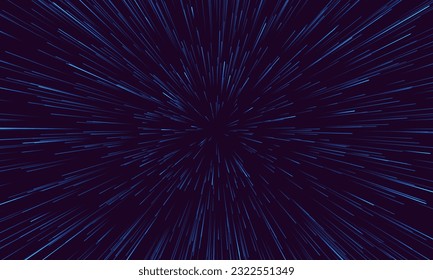 Portal with light effects. Neon futuristic tunnel. Abstract visualization of teleportation. Speed concept. Vector illustration.