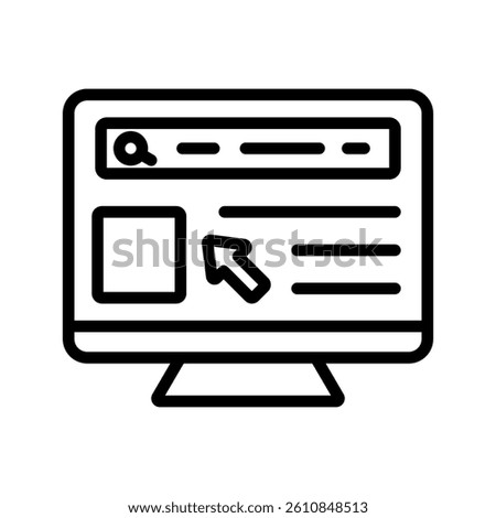 Portal Line Vector Illustration On White Background.