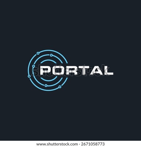 Portal logo icon flat vector design