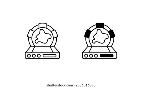 Portal Machine icon design with white background stock illustration