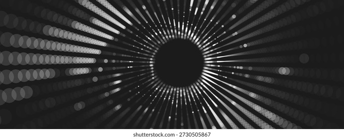 Portal network with wireframe and funnel for cyber background. Scifi banner and abstract for tech illustration. Matrix effect and structure for hardware concept art.