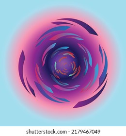 Portal of a vortex wormhole, suitable as colorful background graphic