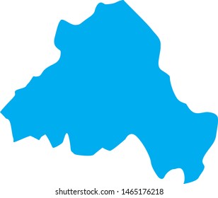 Portalegre district map in Portugal