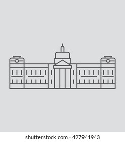 Port-Au-Prince Solid Vector Illustration