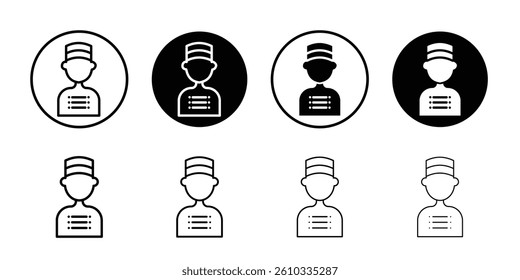 Porter icon Flat fill set collection