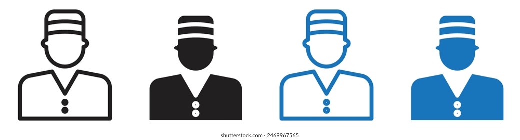 Vector de arte de línea de íconos de Porter