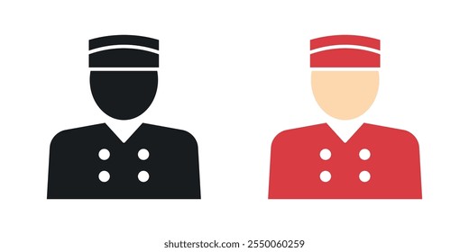 Porter-Symbol in schwarzer und farbiger Version