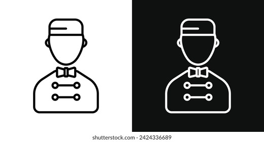 Porter Icon Set. Vector Illustration