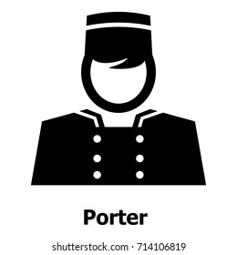 Porter icon. Simple illustration of porter vector icon for web