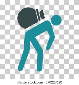 Porter icon. Vector illustration style is flat iconic bicolor symbol, soft blue colors, transparent background. Designed for web and software interfaces.