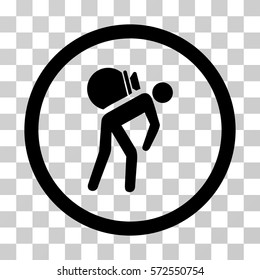 Porter icon. Vector illustration style is flat iconic symbol, black color, transparent background. Designed for web and software interfaces.