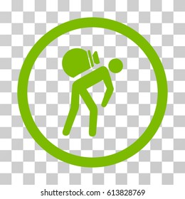 Porter icon. Vector illustration style is flat iconic symbol, eco green color, transparent background. Designed for web and software interfaces.