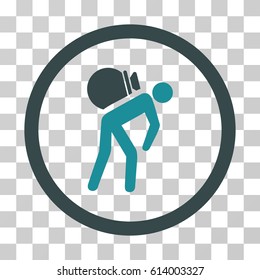 Porter icon. Vector illustration style is flat iconic bicolor symbol, soft blue colors, transparent background. Designed for web and software interfaces.