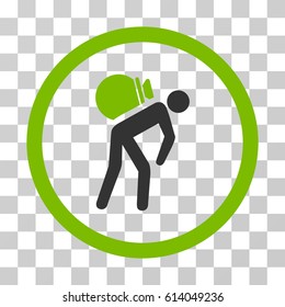 Porter icon. Vector illustration style is flat iconic bicolor symbol, eco green and gray colors, transparent background. Designed for web and software interfaces.