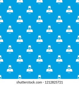 Porter pattern vector seamless blue repeat for any use