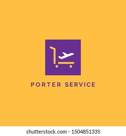 Porter service airoport vector icon