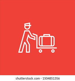 Porter service airoport vector icon