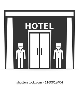 Porters at the hotel entrance